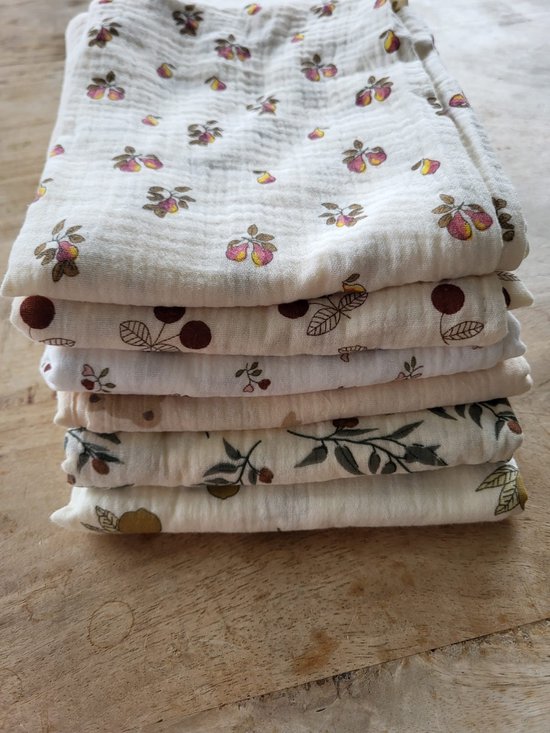 Hydrofiele doek XL - Swaddle - Baby muslin swaddle - Kraamcadeau - Katoenen mousseline baby deken - Baby badhanddoek - 80x65 - Beertjes van Merkloos — afbeelding 2
