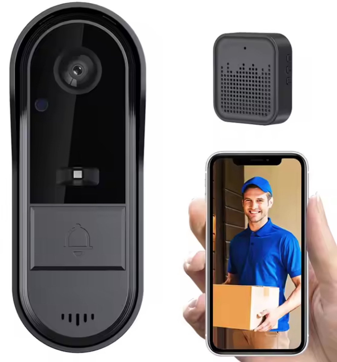 Slimme Video Deurbel met Camera - Full HD 1080p | Nachtzicht