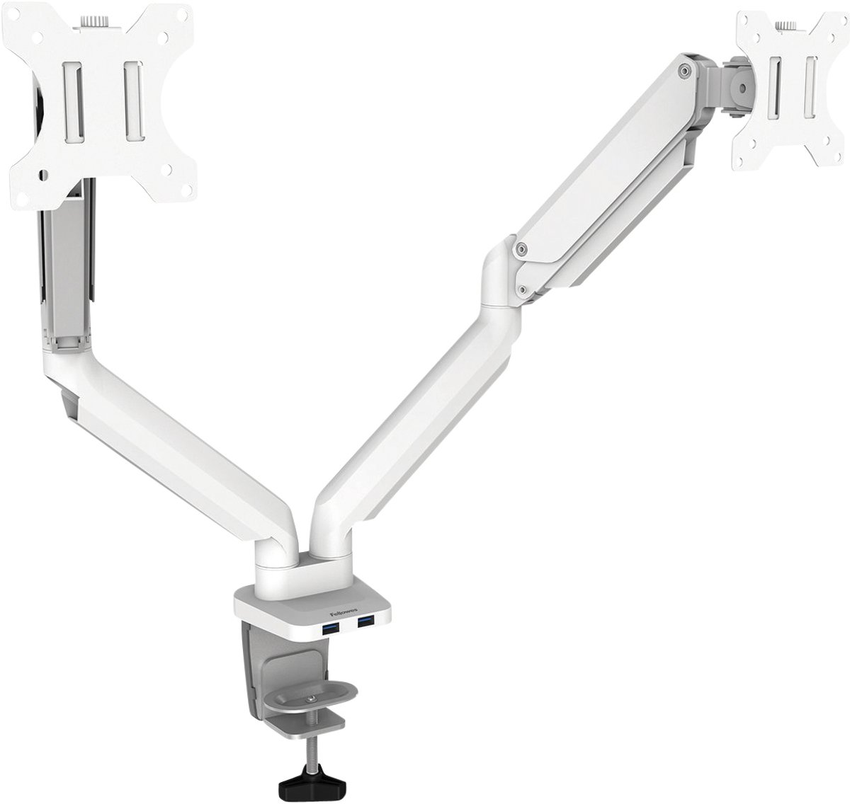 Fellowes - Platinum Series Dubbele Monitor Arm - tot 32 inch - Wit
