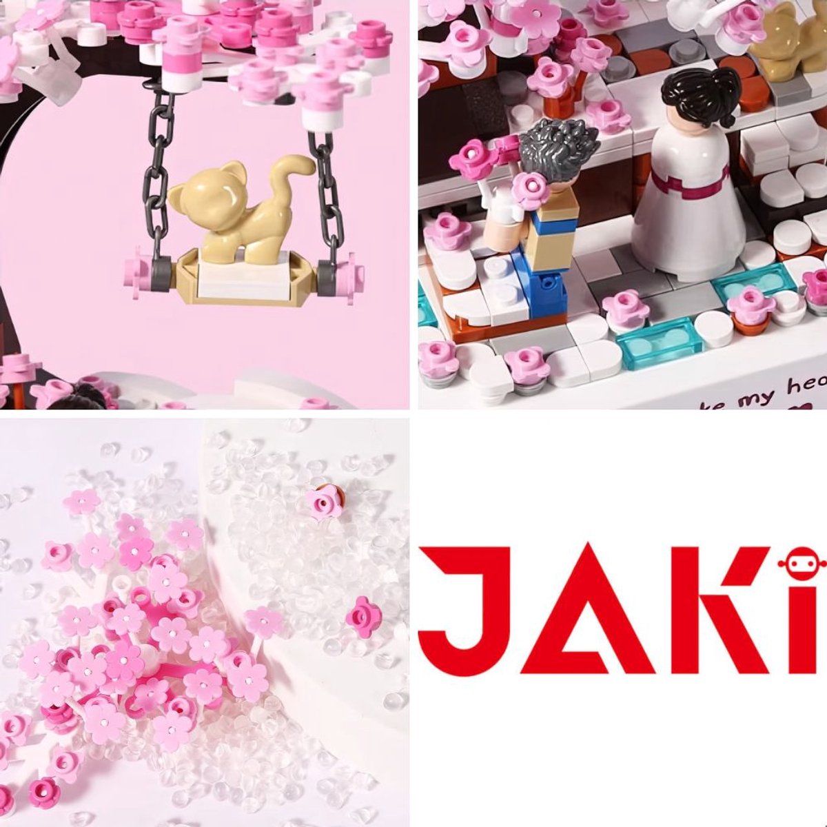 Jaki Bonsai Romantische Japanse bloemen tuin | Botanical Sakura Kersenbloesem | Classic bloemenpracht modelbouw | Muziekdoos niet compatibel met lego | Icons Creator speelgoed mega bouwpakket voor kinderen & volwassenen | 449 bloks | Valentijn cadeau — afbeelding 3