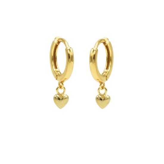 Karma hinged hoops symbool heart 2 gold M2308HIN