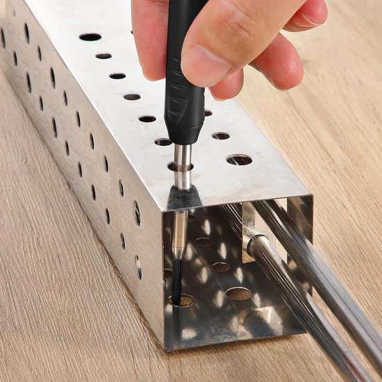 Deep Hole Markers Pencil with 6 Refills - Robust Carpentry Pencils with Integrated Pencil Sharpener - Mechanical Pressure Pencil - Solid Borehole Marker for Construction Site — afbeelding 2