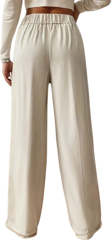 Pantalon Livano Femme - Chino - Pantalon de golf - Pantalon élégant - Taille élastique - Adultes - Abricot - XL