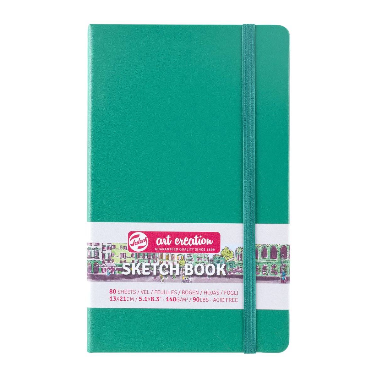 Schetsboek talens art creation 130x210mm woudgroen | 5 stuks