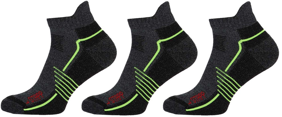 STAPP Wandelsokken Sneaker Active Outdoor Bamboe 3 paar Donkergrijs