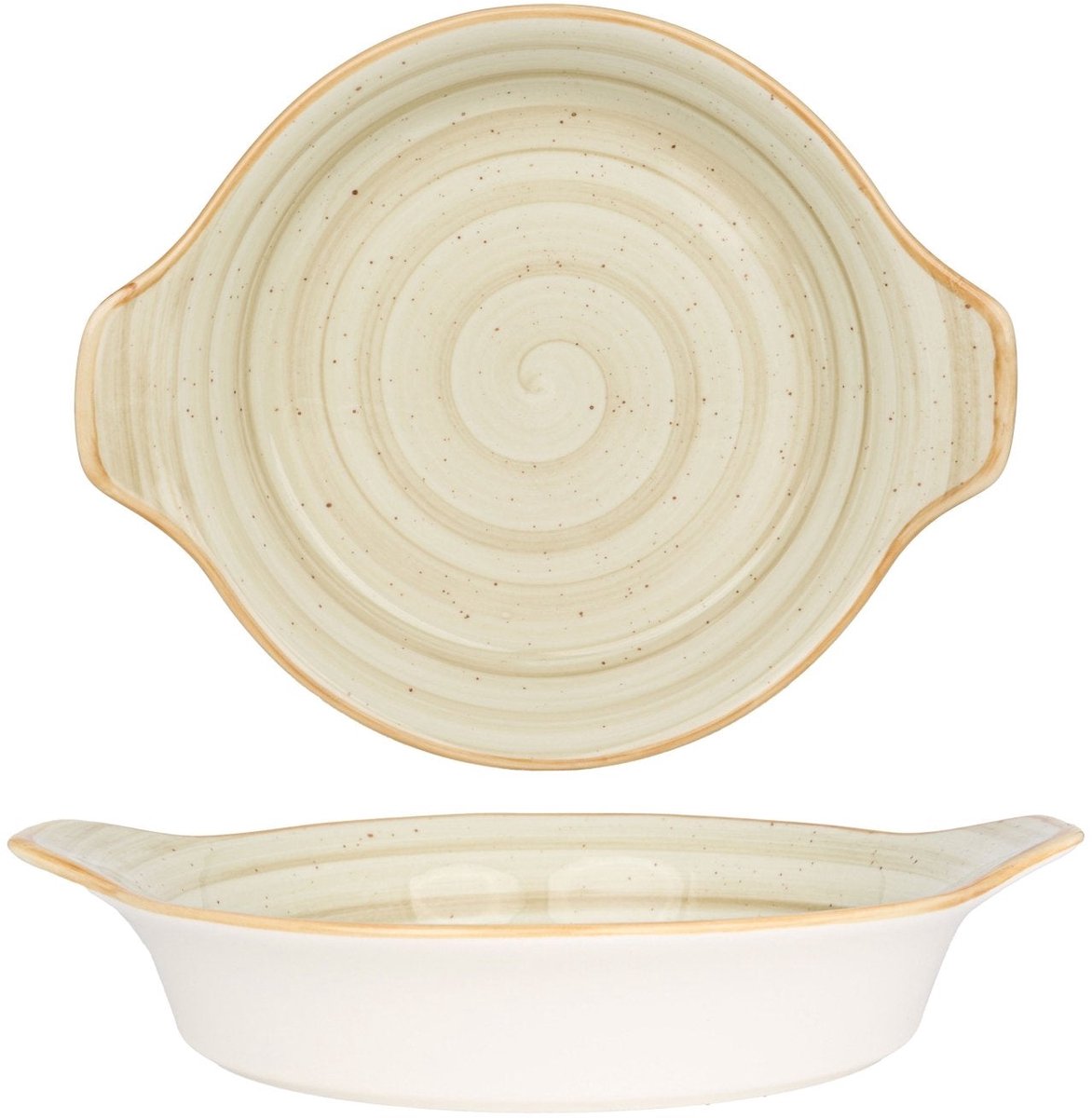Bonna Serveerschaal - Aura Terrain - Porselein - 20 cm - set van 2