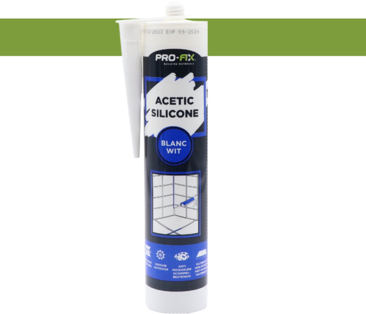 Pro-Fix Acetoxy Siliconenkit Grijs – 300 ml, Waterdicht & Schimmelwerend