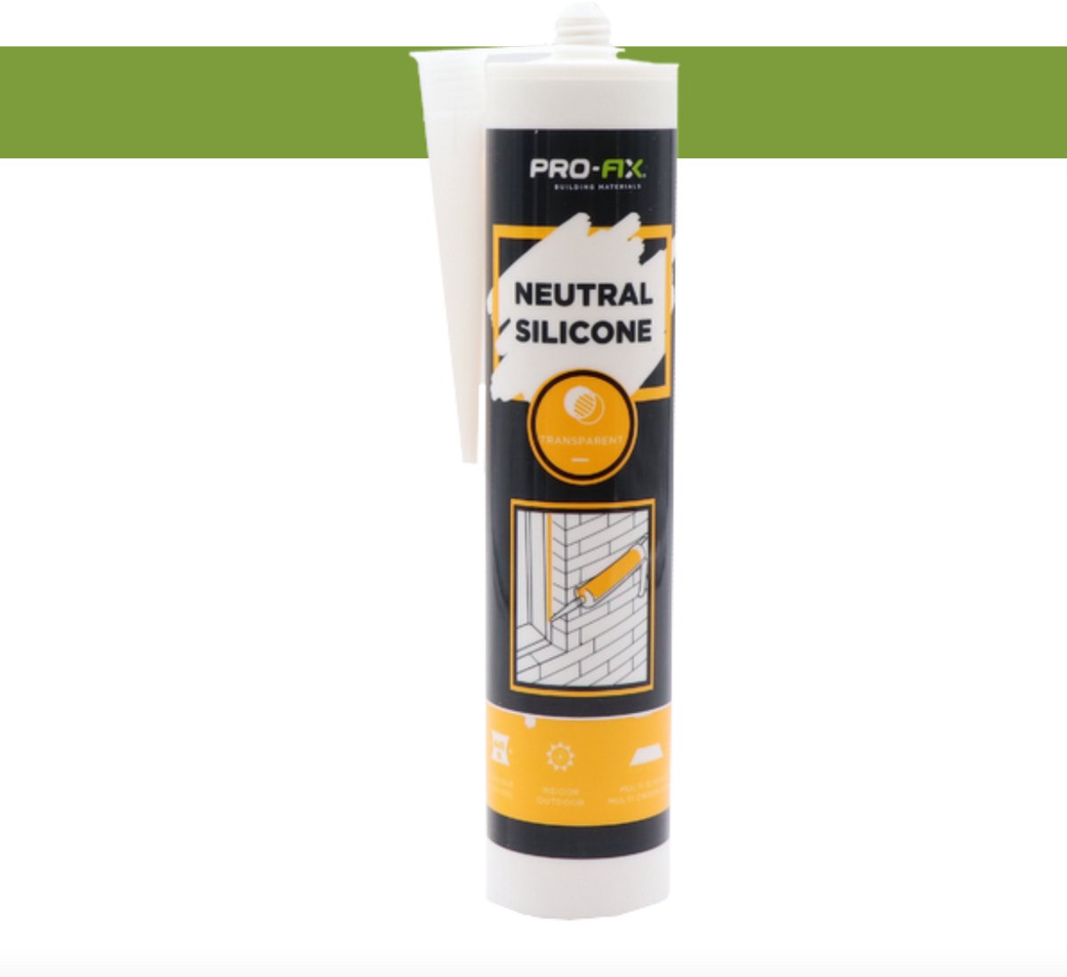 Pro-Fix Neutrale Siliconenkit Transparant – 290 ml, UV-bestendig - Kleurloos