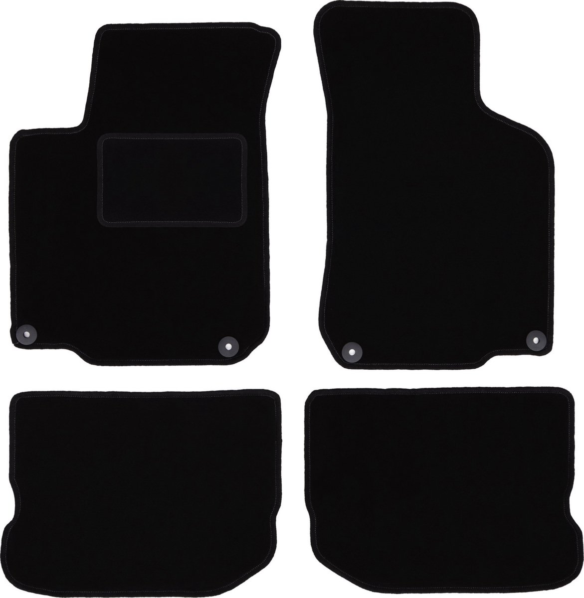 Zwarte veloursmatten voor: Volkswagen New Beetle coupé, cabrio (1997-2020)