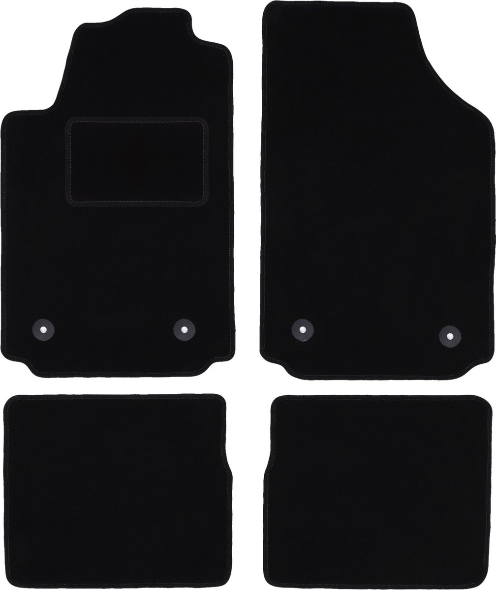 Zwarte veloursmatten voor: Audi A2 hatchback (2000-2005)