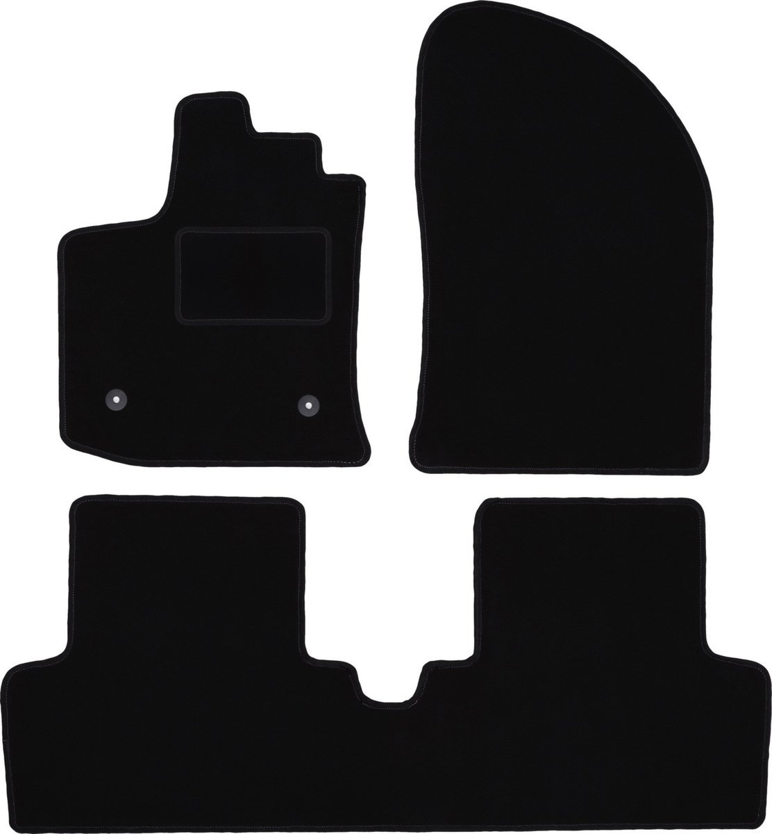 Zwarte veloursmatten voor: Dacia Lodgy minivan (2012-)