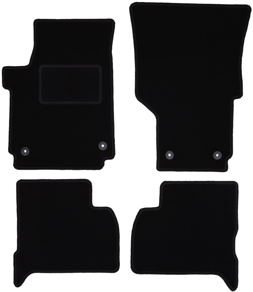 Zwarte veloursmatten voor: Volkswagen Amarok pick-up (2010-)