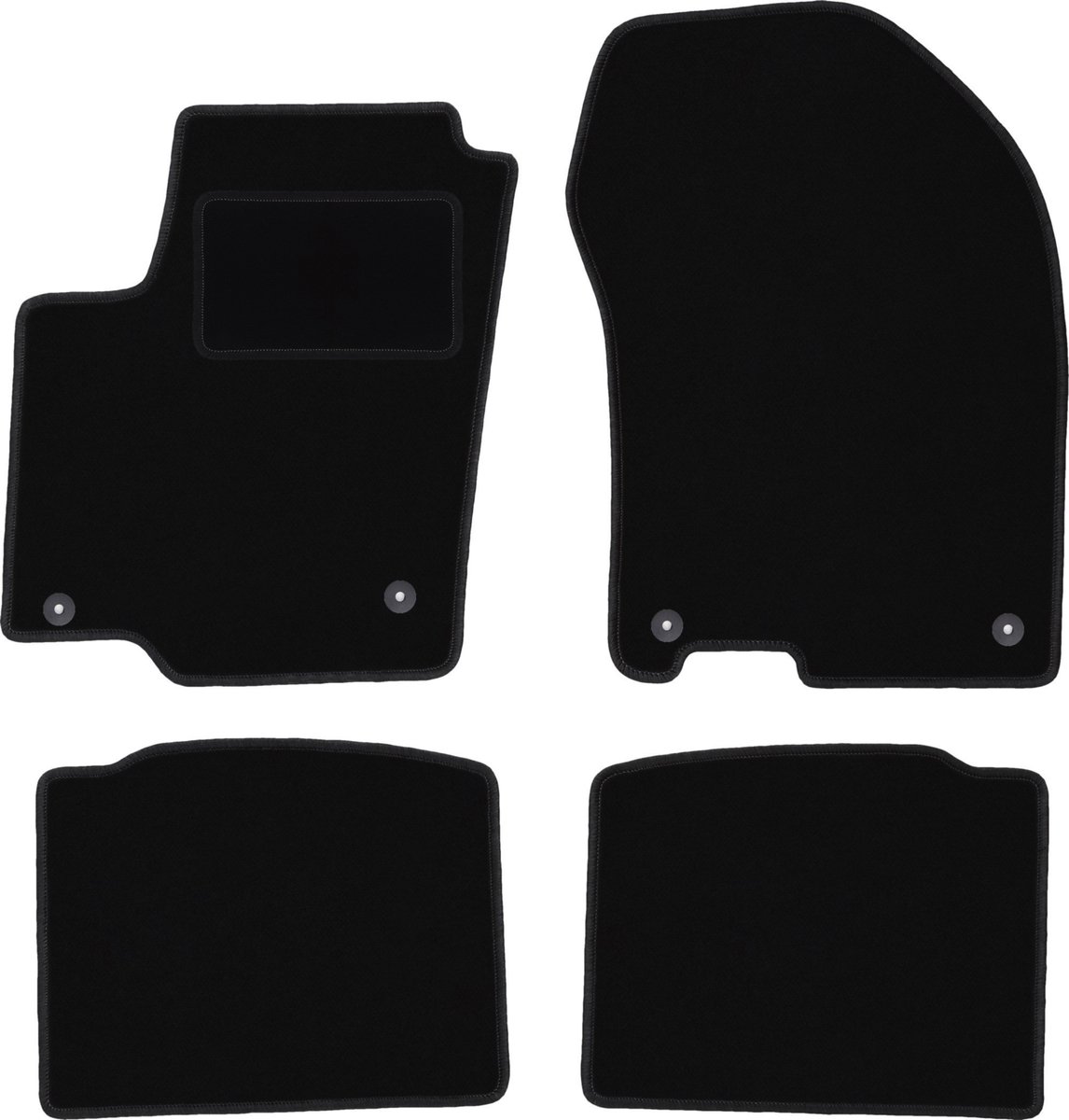 Zwarte velours vloermatten voor: Suzuki SX-4 S-Cross crossover (2013-)