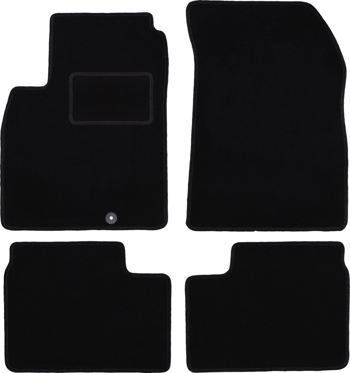 Zwarte veloursmatten voor: Nissan Micra K13 hatchback (2010-2016)