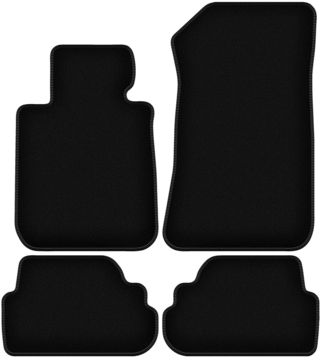 BASIC zwarte veloursmatten voor: BMW 1 E88 cabriolet (2008-2014)