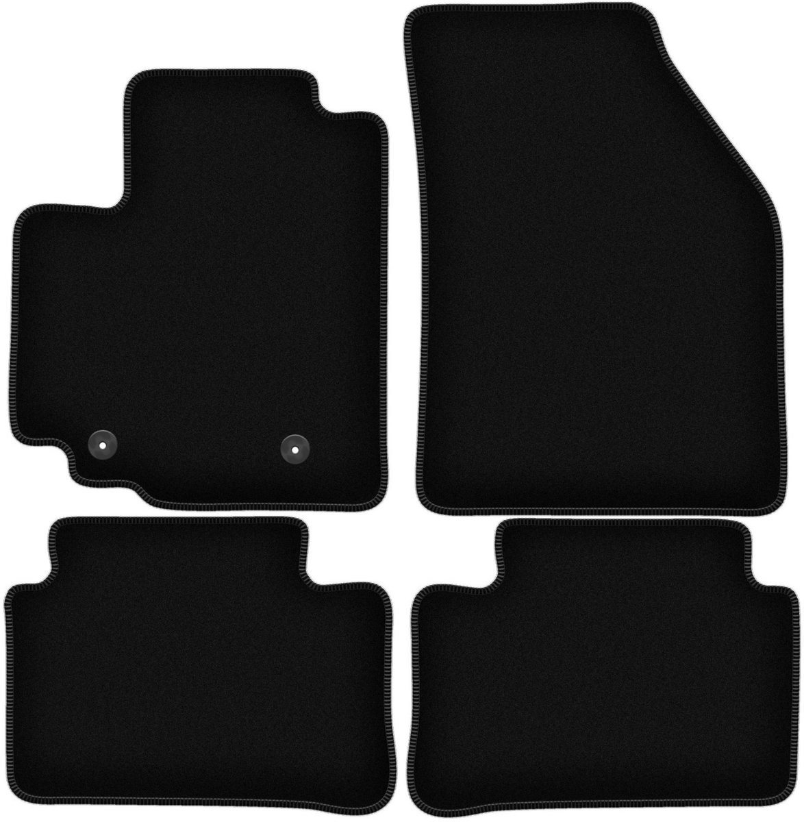 BASIC zwarte veloursmatten voor: Opel Agila B hatchback (2008-2014)