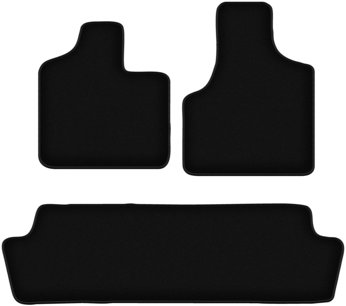 BASIC zwarte veloursmatten voor: Chrysler Town&Country IV minivan (2000-2008)