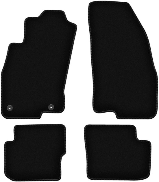Tapis de sol en velours noir BASIC pour : Fiat Punto EVO à hayon (2008-2012)