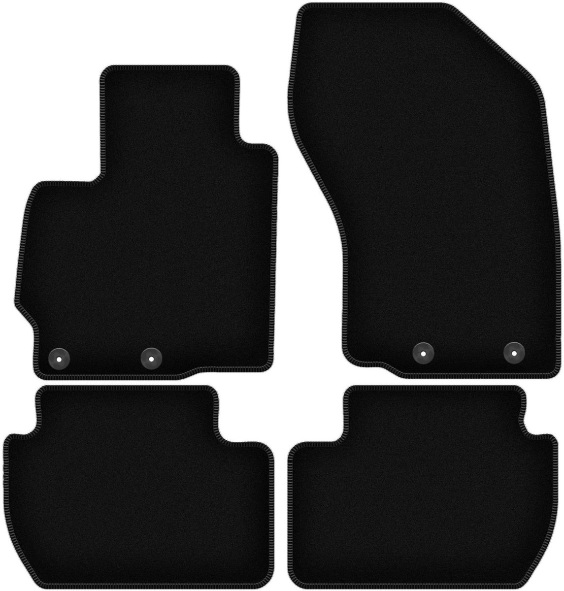 BASIC zwarte velours matten voor: Mitsubishi Outlander II crossover (2006-2013)