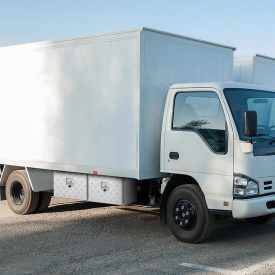 Deichselbox Grün Werkzeugkasten Truckbox Alu Box Anhänger Kiste mit Deckel Abschließbar Alubox Transportbox Werkzeugbox Aluminium Aufbewahrungsbox D050 trucky