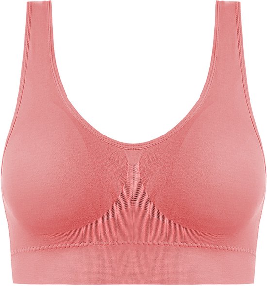 JustValue Sport BH Zonder Beugel - Maat L - Push up BH - Sportbeha - Sport Top Dames - Roze