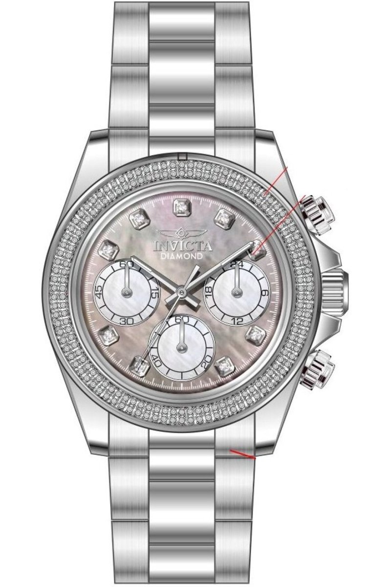 Invicta Elite Diamond 48756 Dames Quartz Horloge - 38 mm