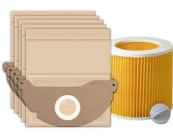 10x Dparts stofzuigerzakken en 1 filter geschikt voor Karcher WD2 en MV2 series - voor series A2004 A2054 WD 2.200 2.210 2.240 2.250 - nr. 6.904-322.0 - 6.414-552.0