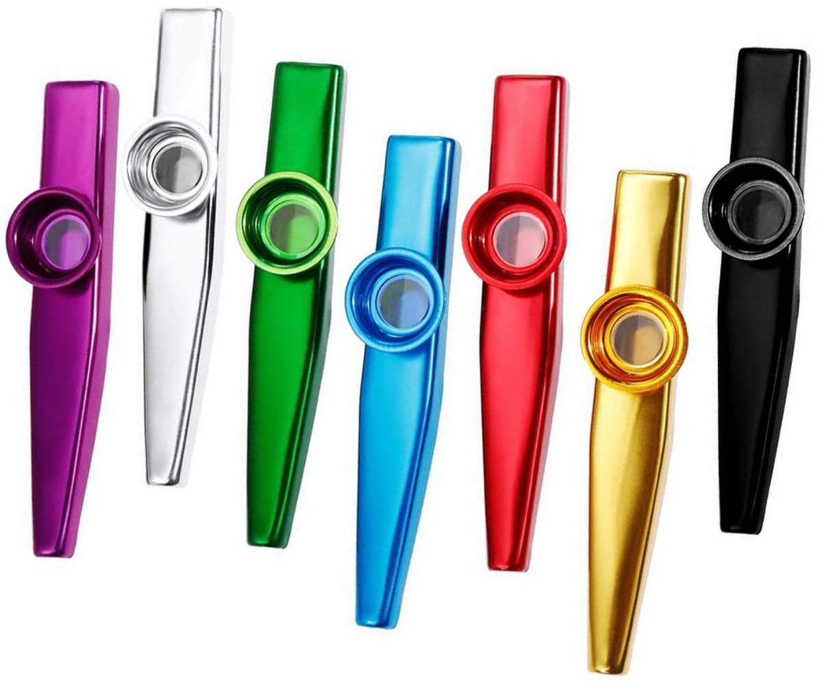 Kazoo Metaal - 7 Stuks - Kazoo Fluit in Diverse Kleuren - Muziekinstrumenten voor Kinderen - Kwalitatieve - Kazoo fluit