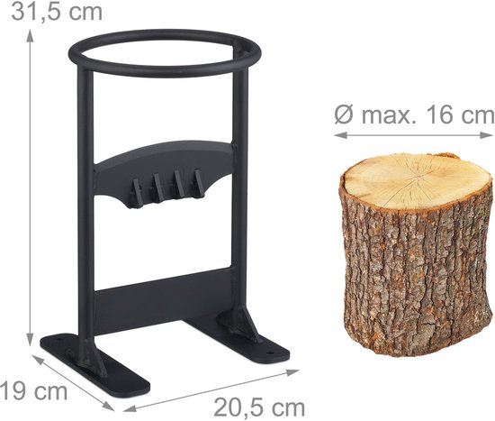 Houtklover voor aanmaakhout - Ø 16 cm - handmatig - gietstaal van Houtklover — afbeelding 5