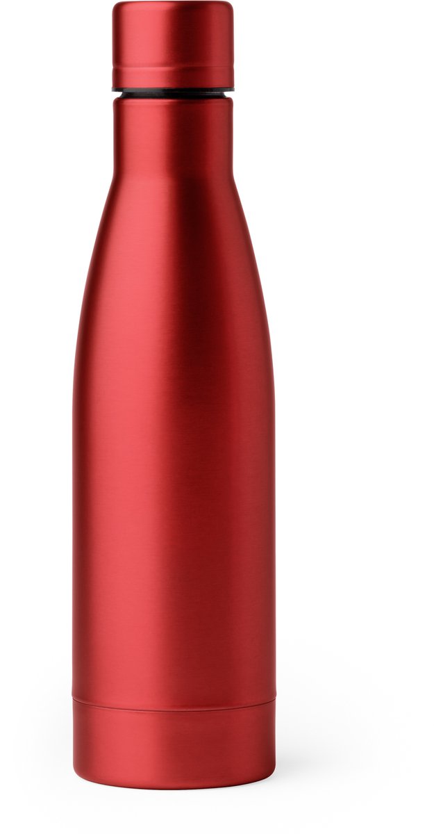 Dubbelwandige RVS Thermosfles. 500 ml kleur Rood Fancy 4126 Geschikt voor laser techniek