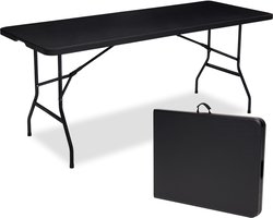Infinity Goods Inklapbare Tafel - Vouwtafel - 180 x 70 x 74 cm - Campingtafel - Tuintafel - Draagbaar - Zwart Infinity Goods Inklapbare Tafel - Vouwtafel - 180 x 70 x 74 cm - Campingtafel - Tuintafel - Draagbaar - Zwart