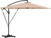 Bol.com Outsunny - Zweefparasol - 360° Draaibaar - Polyester - Kaki aanbieding
