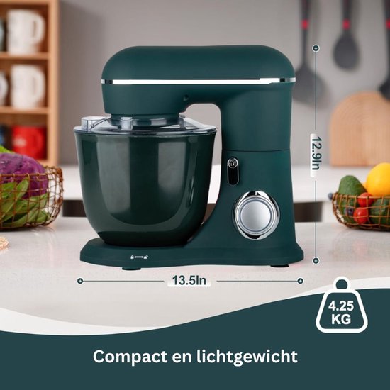 CRLYN® Keukenrobot - Keukenmachine - Keukenmixer - Groen van CRLYN — afbeelding 5