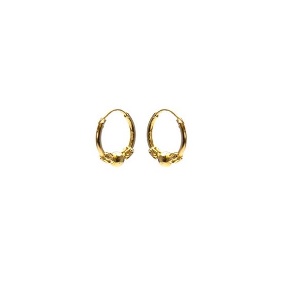 Karma Bali hoop oorringen BC27.12 Goud (12MM)