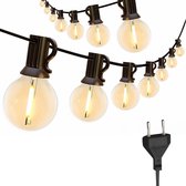 Bol.com JPro Edison 25 Warm LED Lichtsnoer Buiten op Netstroom 75 meter Tuinverlichting Warm Wit - Buiten Lichtslinger Waterdich... aanbieding