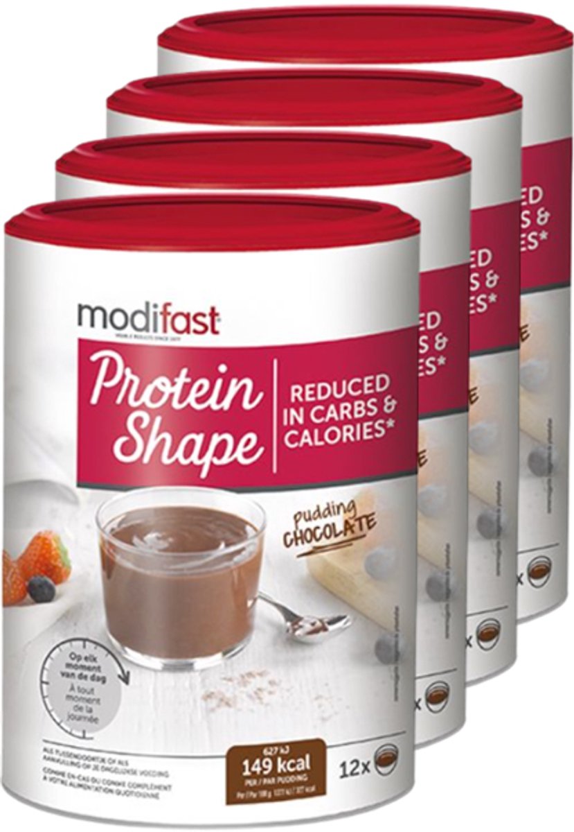 Modifast | Protein Shape Pudding | Chocolade | 4 stuks | 4 x 405 g