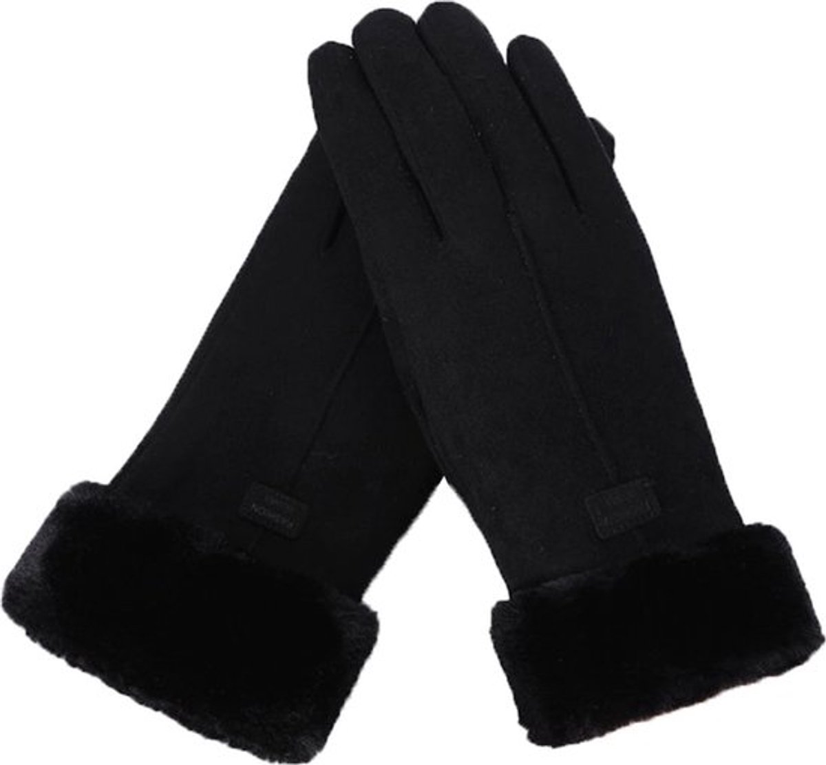 Handschoenen Dames Fleece – Warme Winterhandschoenen – Soft Touch – wol - Geschikt voor Touchscreen – Zwart