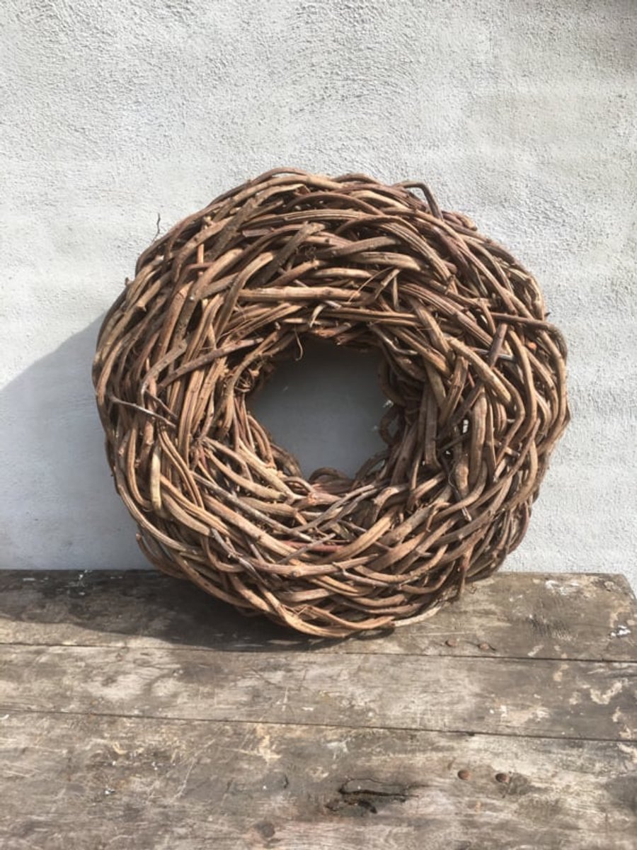 Krans Wijntakken crazy vine Ø 48 cm - Crazy vine/druiven krans - Naturel krans druiventakken 48 cm - Landelijk stoer robuust.