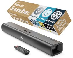 Majority Naga 60 Soundbar – Bluetooth – 120W – Ingebouwde Subwoofer – AUX – met EQ-modi – Zwart