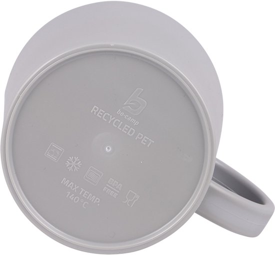 Bo-Camp - Mok - Renew - RPET - Grijs - 400 ml - 4 Stuks van Merkloos — afbeelding 3