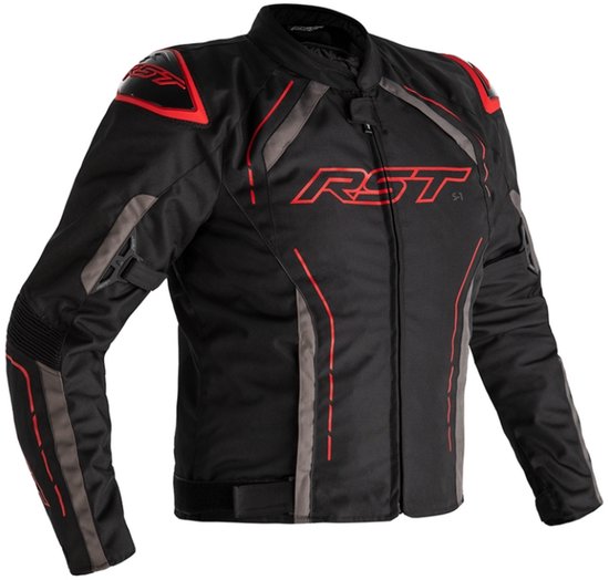 RST S-1 Textiele Jas Zwart Rood Grijs - Maat 50 - Jas