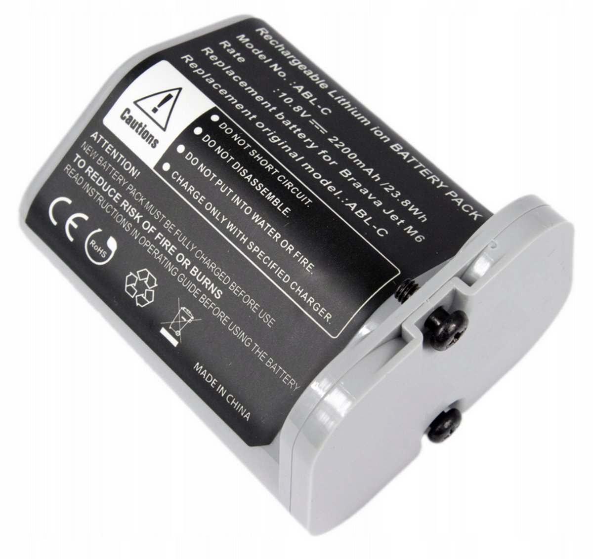 ABL-C Vervang accu voor iRobot Braava Jet m6, 10.8V/2200mAh
