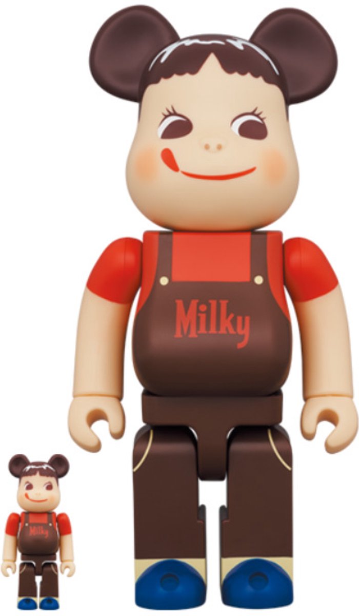 400% & 100% Bearbrick Set - Chocolate Milky Peko-Chan