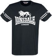 Lonsdale London Aldeburgh Heren T-shirt - zwart - L