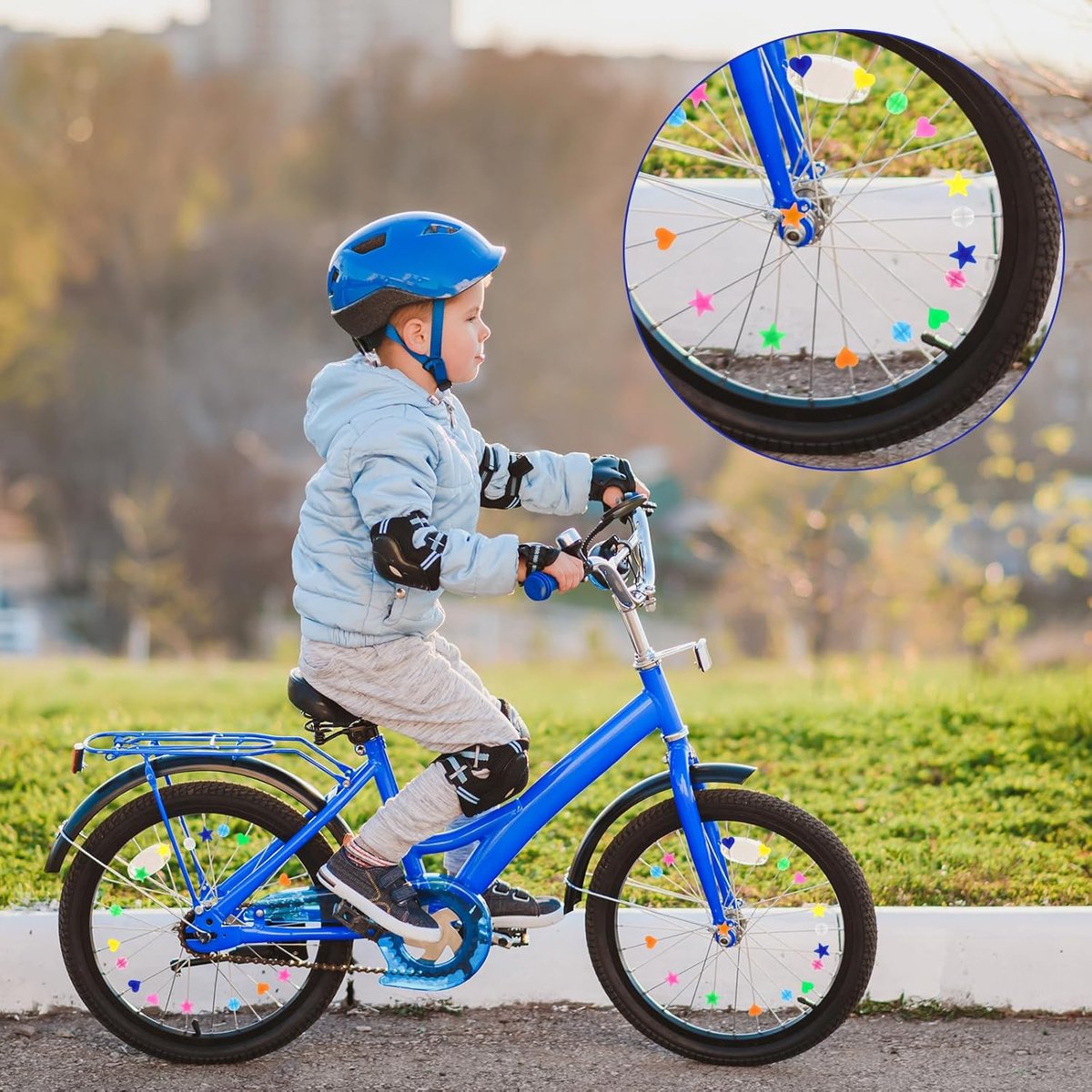 Perles Colorées Pour Rayons De Vélo - 216 Pièces, Formes Cœur, étoile, Ronde - Réfléchissantes, Clip Facile