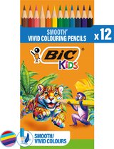 BIC Kids Kleurpotloden - Kleurpotloden - Kinderen - Verschillende Kleuren - Potlood - 12 Stuks