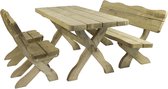 MaximaVida houten tuinset Provence 170 cm met 1 tafel 2 stoelen en 1 bank