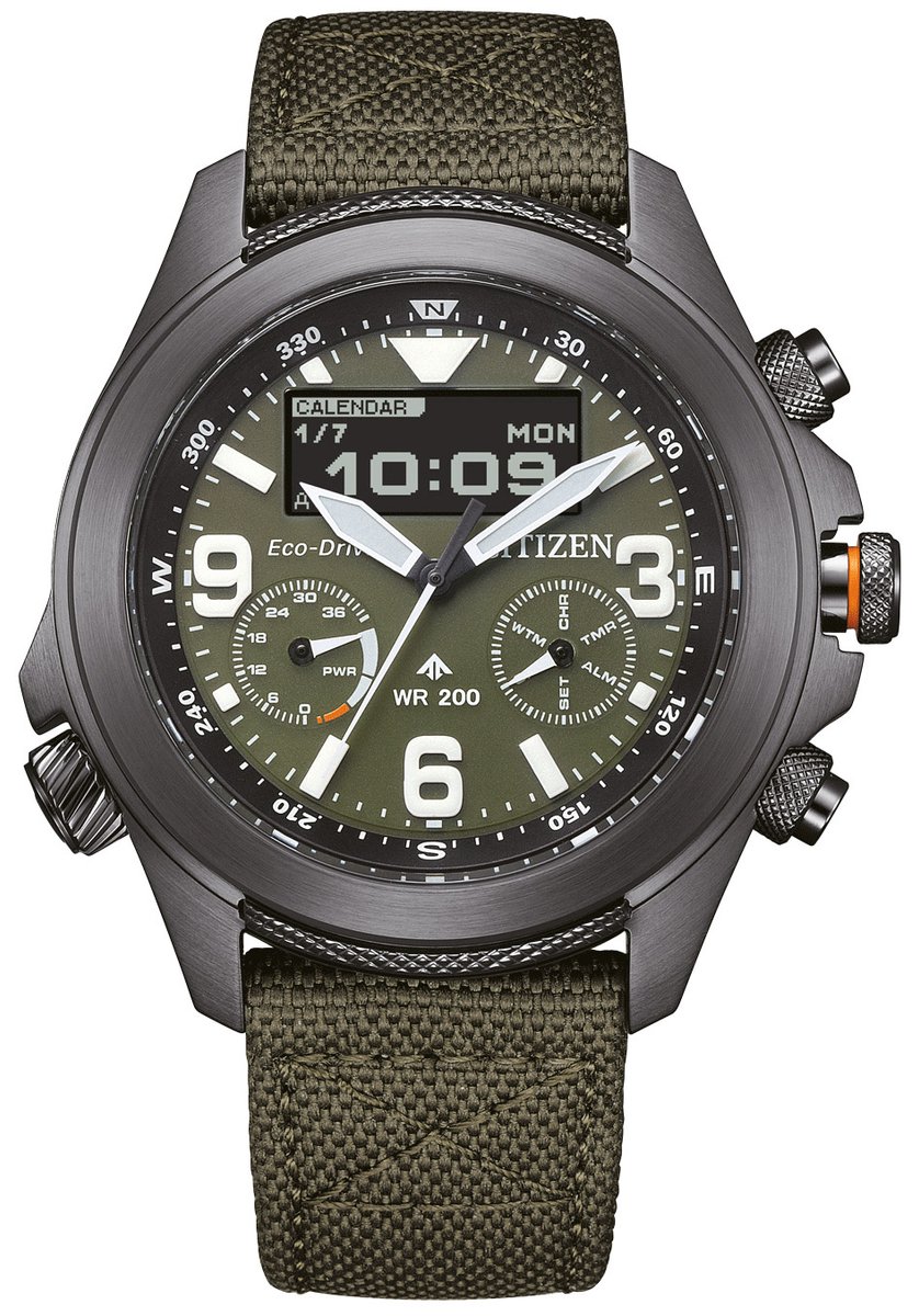 Citizen Promaster 35th Anniversary JV1005-02W Horloge - Textiel - Groen - Ø 45 mm