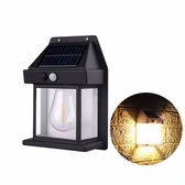 Buitenlamp op Zonne Energie - Met Bewegingssensor - Tuin Wandlampen - Tuinverlichting - Tuinverlichting op Zonne Energie - Solar Buitenlamp - Solar Tuinverlichting - Buitenverlichting - Zwart