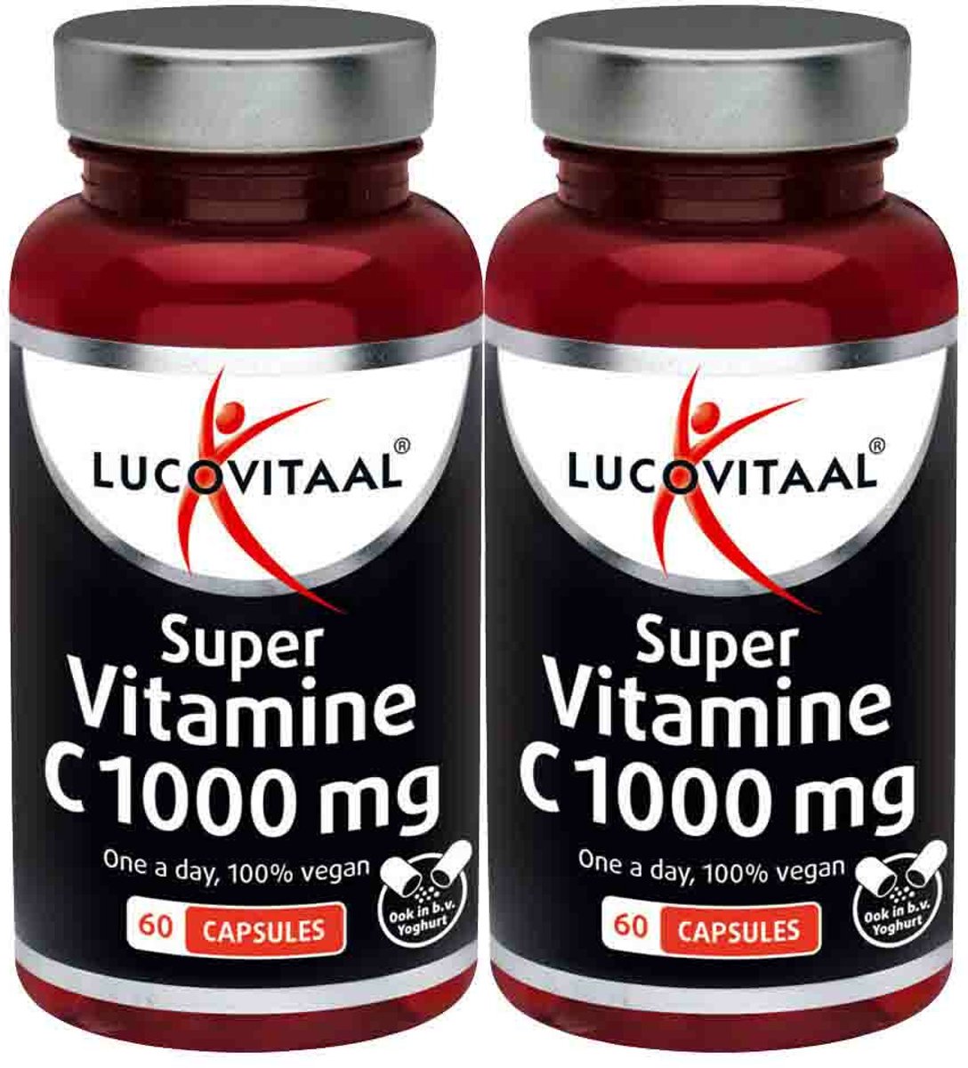 Lucovitaal - Super Vitamine C 1000mg Vegan - 2 x 60 Capsules - Voordeelverpakking